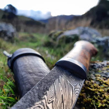 Twisted Damascus Puukko Knife