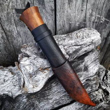 Twisted Damascus Puukko Knife