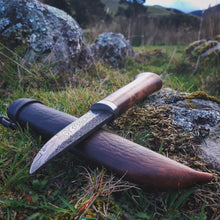 Twisted Damascus Puukko Knife