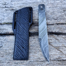 Sheathed Damascus Steel Utility Knife