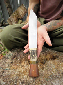 Broad Seax Chopper presented by the maker Benjamin Madden