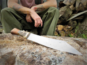 Broad Seax Chopper with the maker Benjmain Madden 