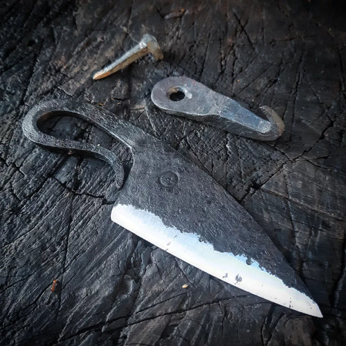 Hand Forged Nail, Hook & Knife